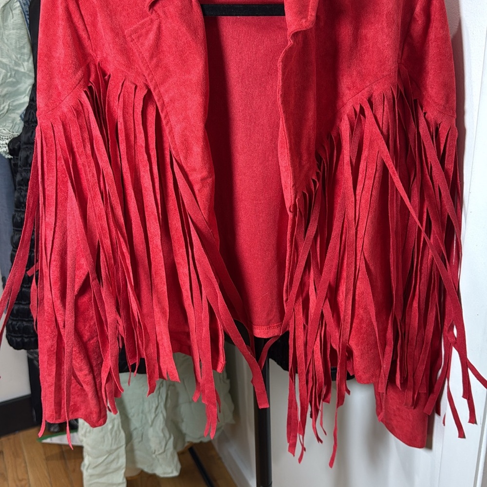 Red Fringe Women's Jacket